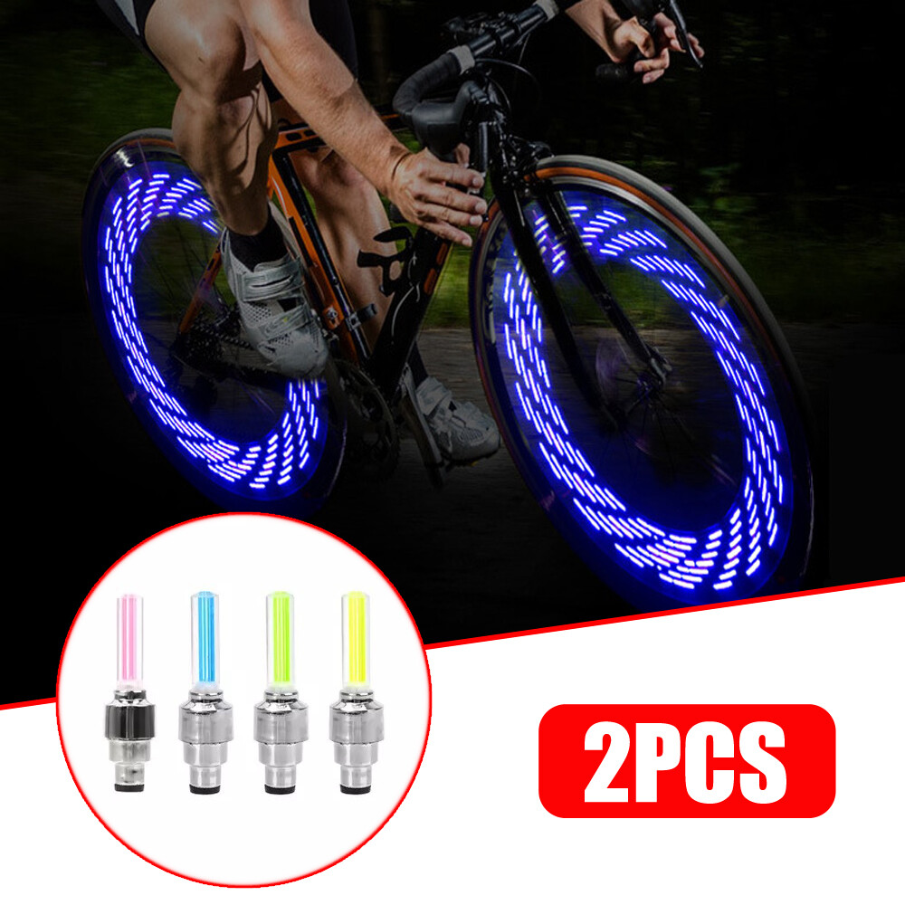 Bike Tire Lights 8-Pack Pink LED Valve Stem Caps Motion