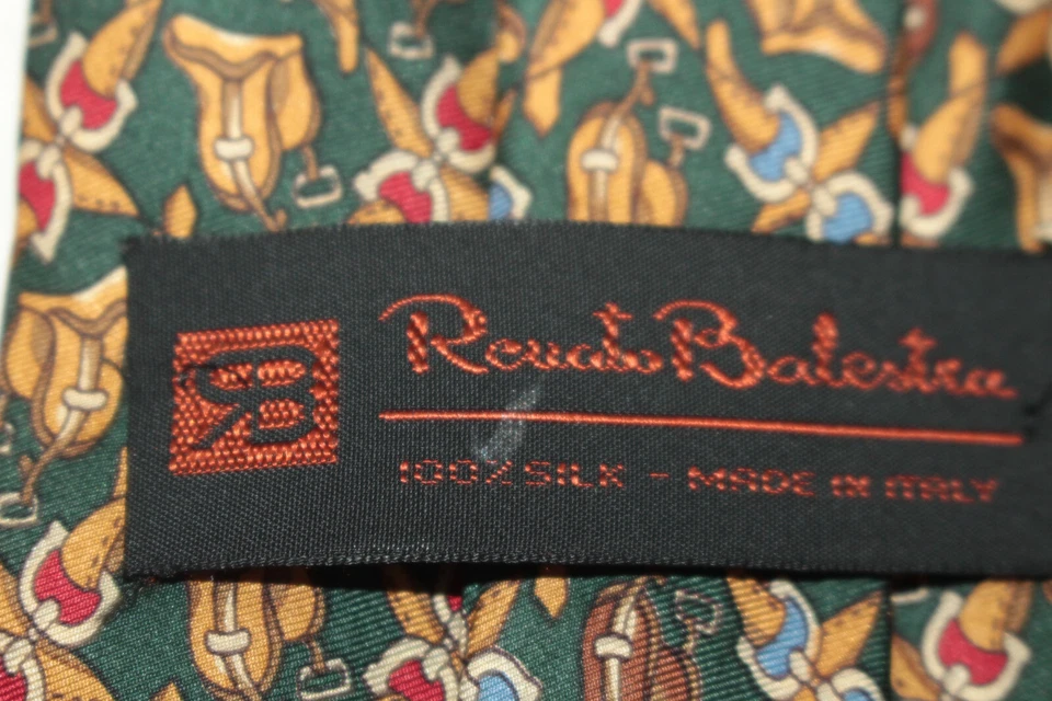 Corbata de seda RENATO BALESTRA hecha en Italia F79705 Foto 4 de 4