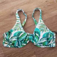 NWT Shade  Shore Tropical Print Underwire Bikini Top Size 34C