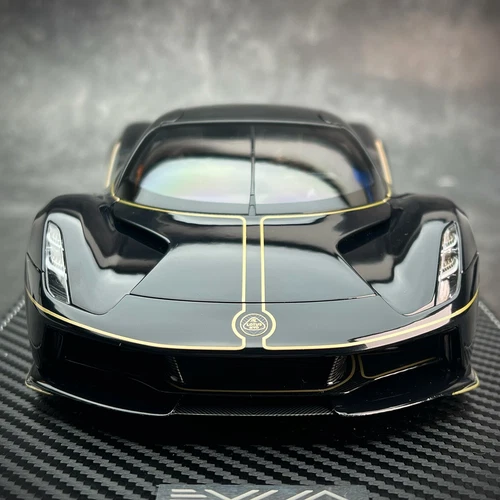 1/18 Diecast Lotus Evija Fittipaldi Edition Open Close Automodell schwarz mit Lackierung - Bild 3 von 13