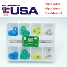 80pcs Dental SOFLEX Composite Finishing Polishing Discs 12/14mm