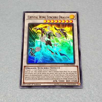 1x Yugioh Crystal Wing Synchro Dragon Dupo 1st Edition Ultra Rare Card Nm Ebay