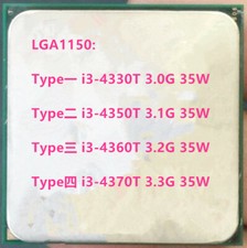 Intel Dual-Core i3-4330T  i3-4350T i3-4360T i3-4370T LGA1150 35W CPU 