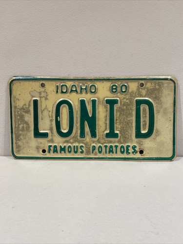 Vintage 1980 Idaho Vanity License Plate Tag "LONI D" Famous Potatoes