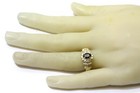 14k yellow gold SI2 H .52ct diamond sapphire cluster ring 5.4g size 6.75 — photo 5