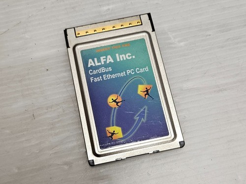 Alfa CardBus Fast Ethernet 10/100 PC Card, APC100C, PCMCIA For Vintage Laptops - Imagen 1 de 2