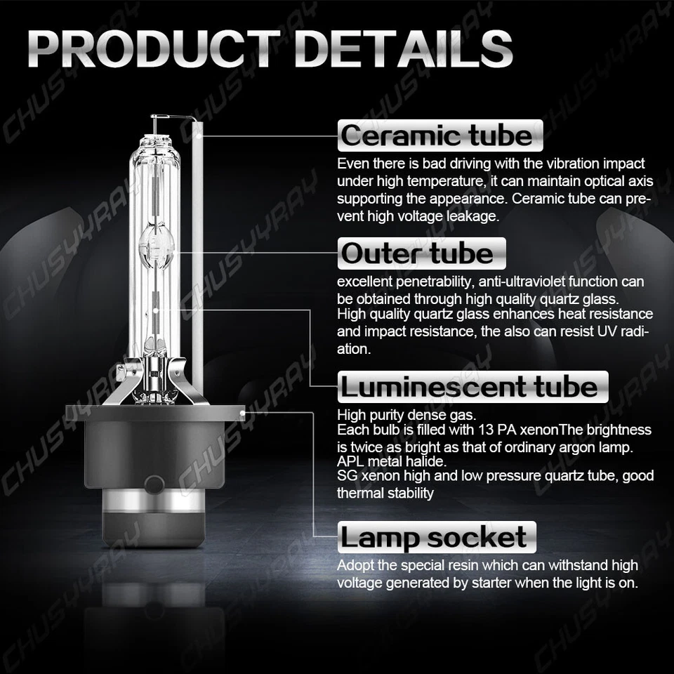 Bombilla de faro de xenón HID delantera para Lexus ES350 2007-2015 haz bajo ajuste x2 Foto 3 de 4