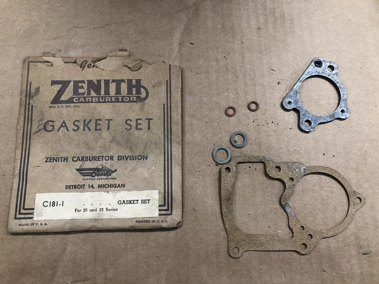 NOS ZENITH CARBURETOR GASKET KIT C1811 FOR 20 & 23 SERIES GOVERNOR CHOKE CARB 2 eBay
