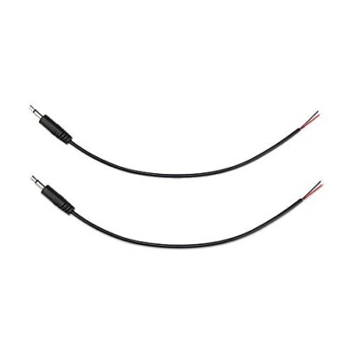 3.5mm Male Plug to Bare Wire Open TS 2Pole Mono 1/8'' Audio Cable (2 Pack 12in)..