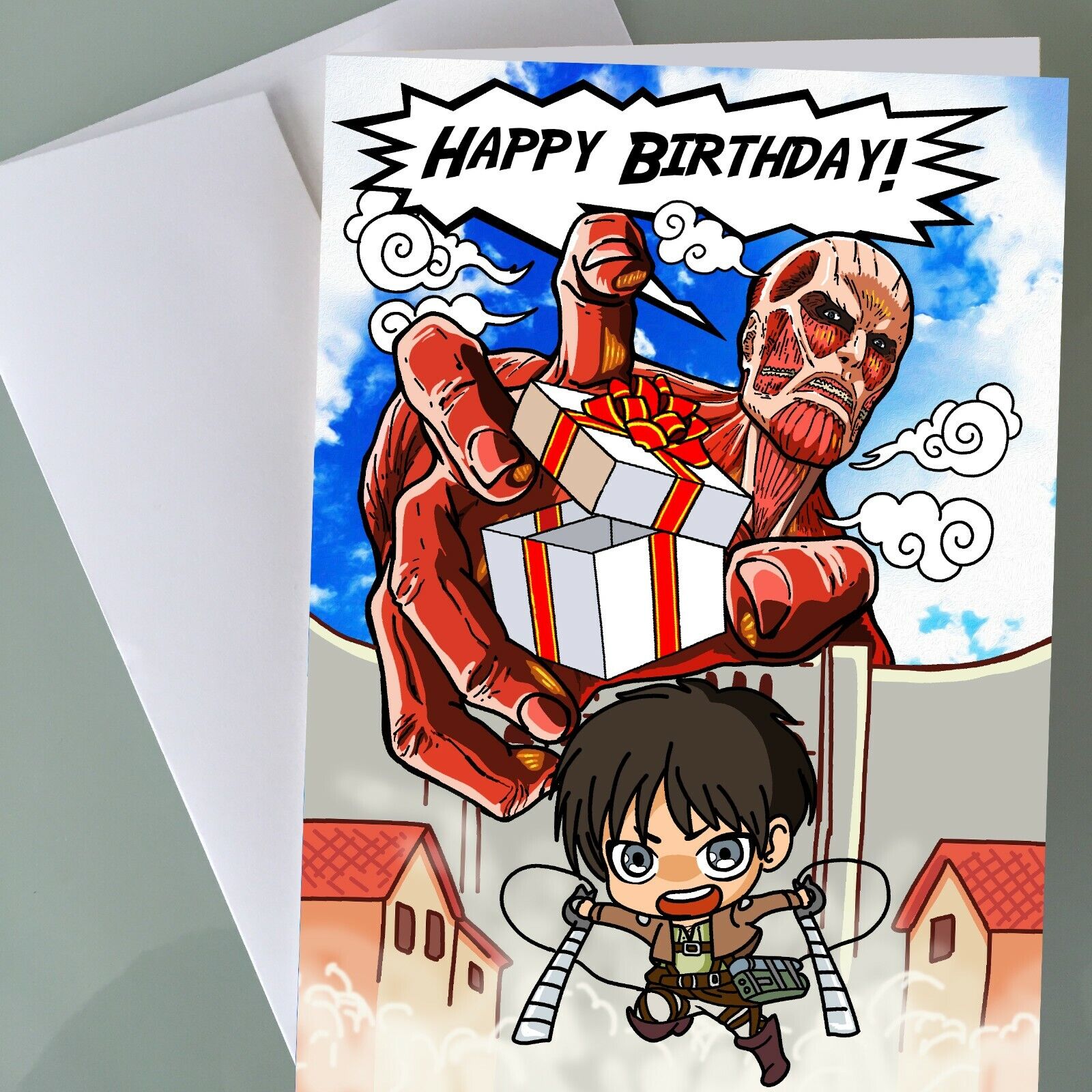 Attack of the Titans Anime Personalised Birthday Card-Photo Print or Poster