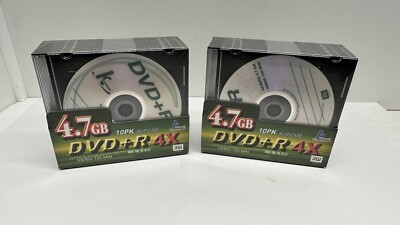 Lot Of 2 KHYPERMEDIA DVD+R 4X Recordable DVD Disc10 Pack 120 Min 4.7GB NEW