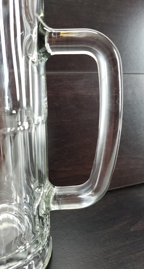 1 Vintage Libby USA 22 Oz Clear Glass Frankfurt Tall Slim Paneled Beer