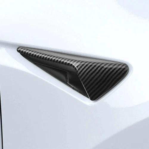 For Tesla Model 3 S X Y Rear Carbon Fiber Side Fender Camera Vent Covers Trim - Bild 6 von 12