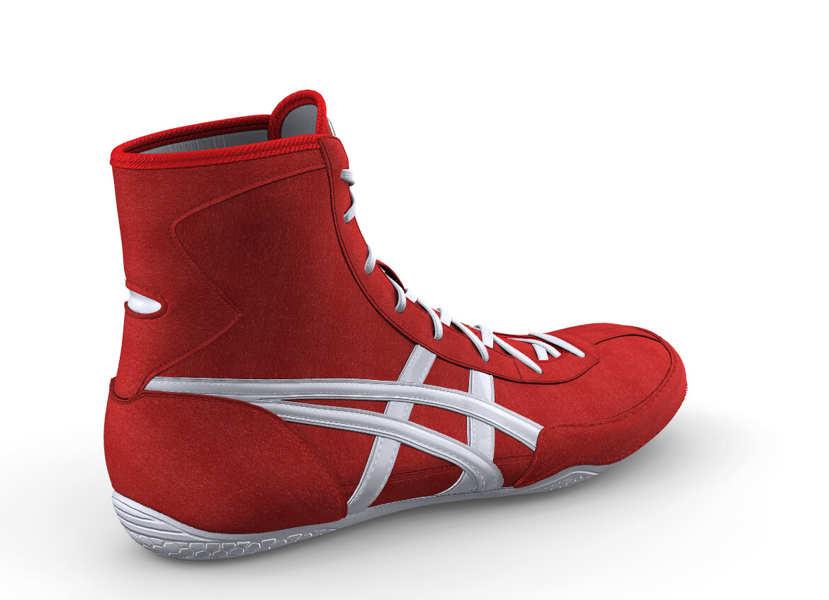 アシックス レスリングシューズ レッド EX-EO (TWR900) #545 asics Boxing Wrestling Shoes Red White Line NEW EX-EO TWR900 Next