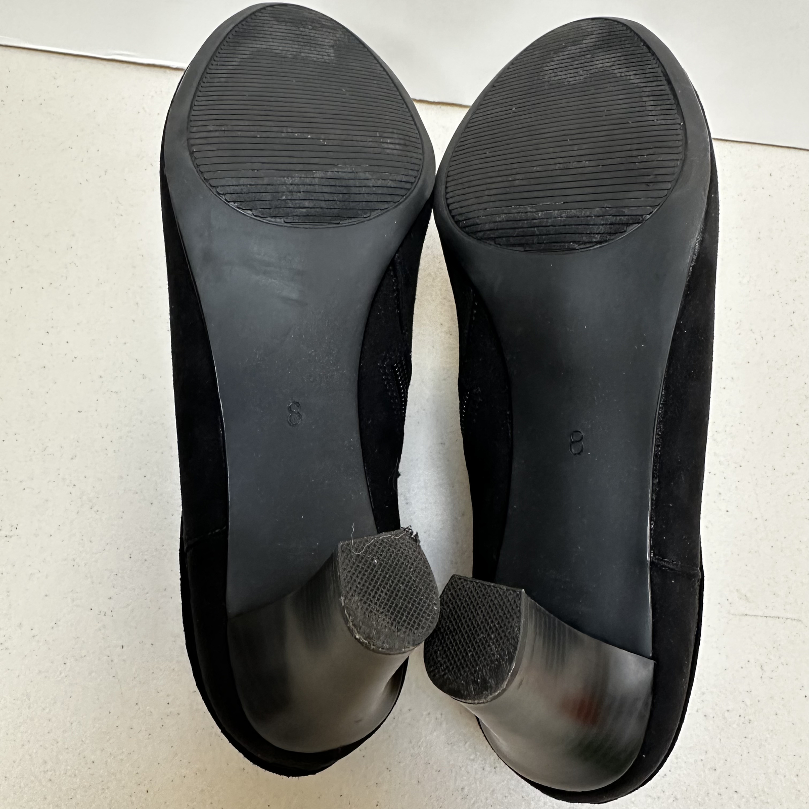 Coach And Four Black Cuffed Booties Size 8 Faux Suede Side Zipper Shoes