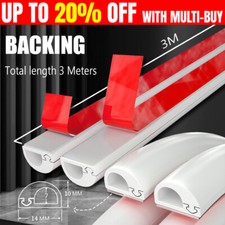 1-3m Self-Adhesive Cable Duct Flexible Cable Guide for Home Office Cable Tidy