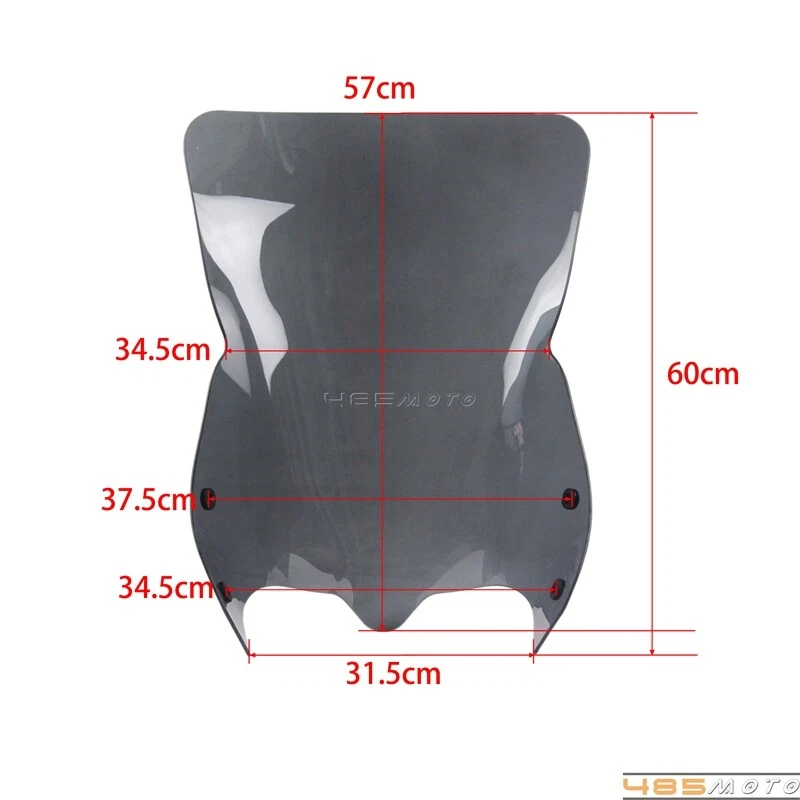 Front Windshield Windscreen W/ Mount Clamps For Suzuki Boulevard M109R 2006-2022 - Image 4 of 4