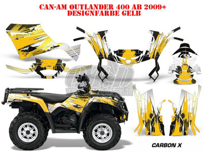 AMR RACING DEKOR KIT ATV CAN-AM OUTLANDER STD & XMR/MAX GRAPHIC KIT CARBON X B