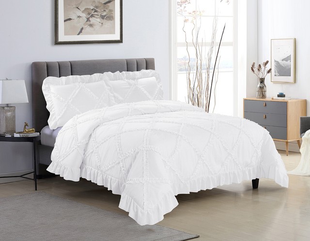 City Scene Triple Diamond White Comforter Set King For Sale Online Ebay
