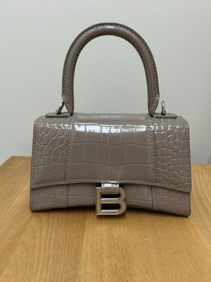 Balenciaga Hourglass Tasche Grau Beige
