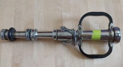 Vintage Elkhart Brass Akron Fire Hose Nozzle Chrome ?? 2 1/2'' Fireman Firehouse 