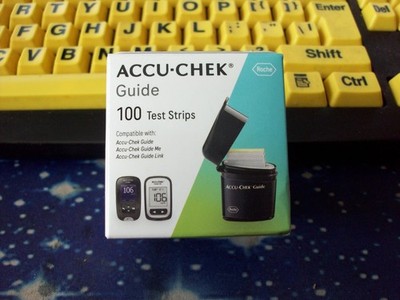 100 ACCU-CHEK GUIDE 1 BOX OF 100 TEST STRIPS, EXP 1-15-27, GOOD SEALED BOX
