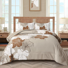 Brown Comforter Set California King Taupe Floral Comforter Cal King Botanical Be