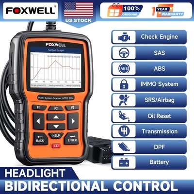 For Volvo Foxwell NT510 Elite Bidirectional OBD2 Diagnostic Scanner ABS SRS TPMS