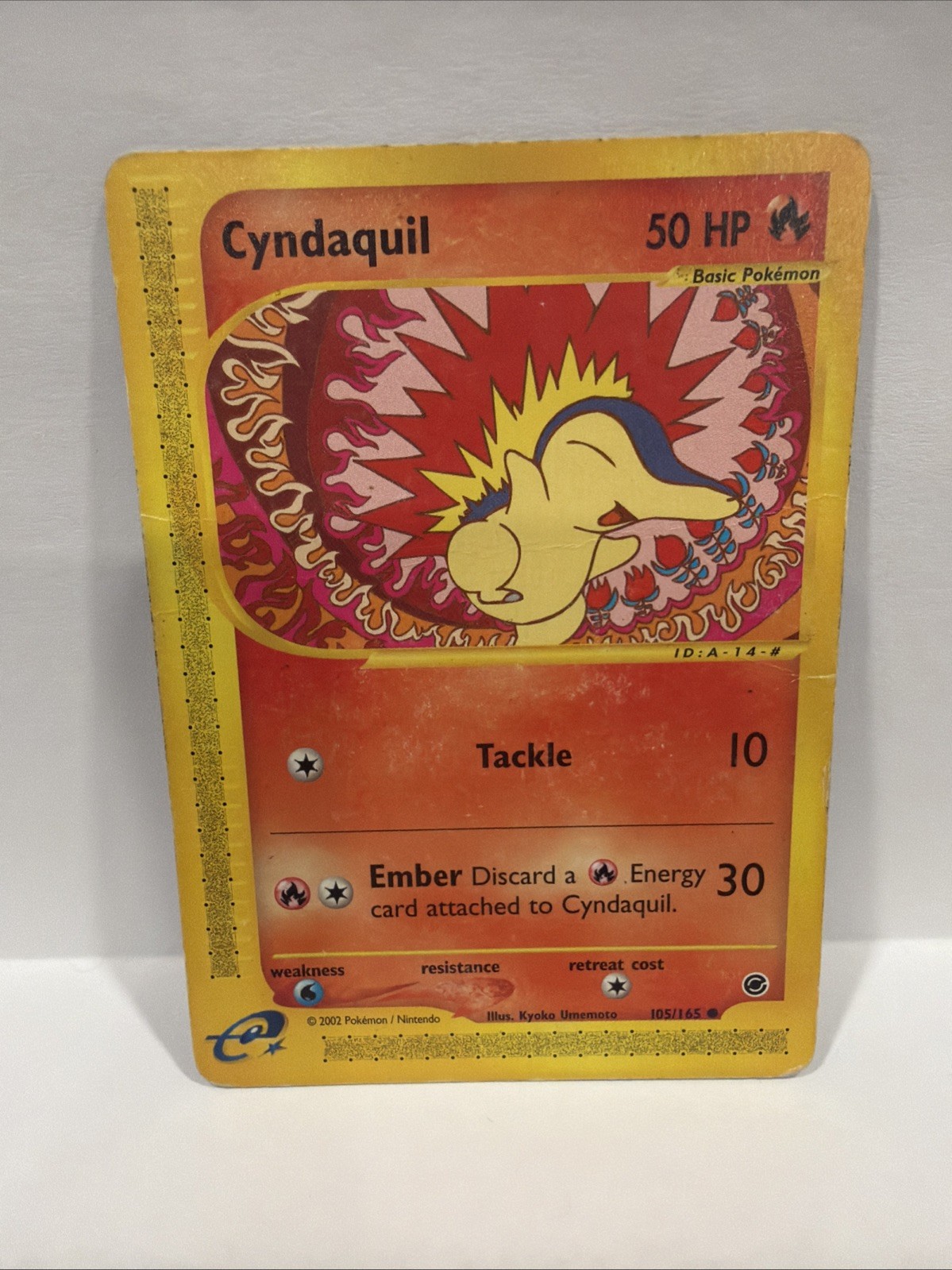 Pokémon TCG Cyndaquil Expedition Base Set, Card 105/165, Regular Common