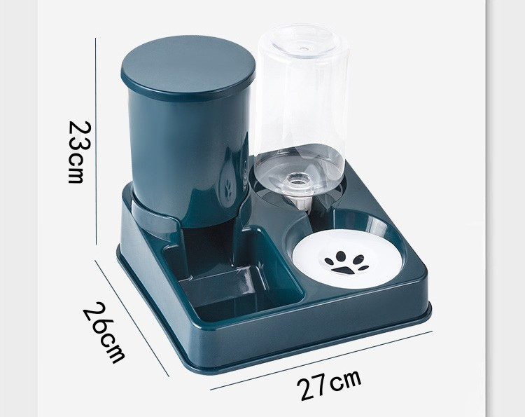 Distributeur eau et croquettes duo à double réservoir fraîcheur 5L pour animaux