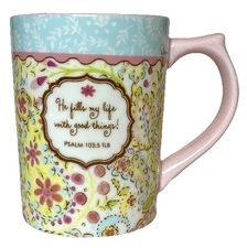 2011 Signed Dayspring Paisley Mug 75975 “He Fills My Life With Good Things!”