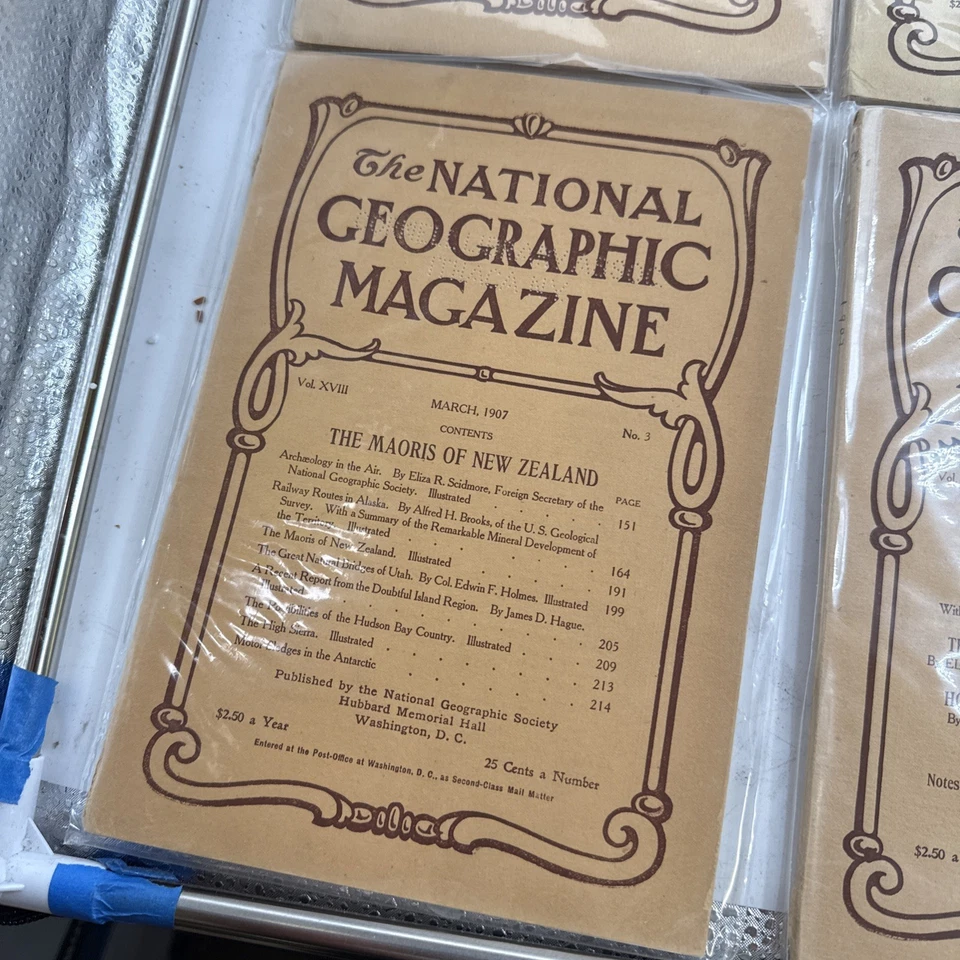 NATIONAL GEOGRAPHIC 1907 Lot Of 11 Of The 12 Months. Missing #7 July - Image 4 of 4