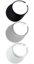 3 Pack Sun Visor Hat Adjustable Clip On Visors Women Men Outdoor Sports Tenni...