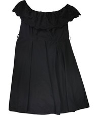 City Chic Womens Off-The-Shoulder Midi Dress, Black, Plus Size, XL/22