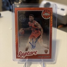 2025-26 Topps Basketball Alijah Martin #80CR2-AM Orange Mojo /25 Rookie Auto!