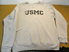 DISCONTINUED LIGHT GRAY USMC U.S. MARINE CORPS MEDIUM SWEATSHIRT PT USGI