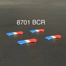 4 Pack 1/87 HO Scale Blue Clear Red LED Style Whelen Lightbar Police Car 8701