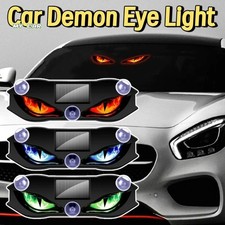 Solar LED Devil Eye Dynamic Car Light, Wireless Anti-Collision Window Decor Lamp