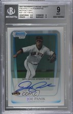 2011 Bowman Draft Chrome Prospects Refractor /500 Joe Panik BGS 9 MINT Auto 0p3