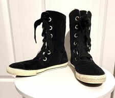 Converse Chuck Taylor All-Star Beverly Black Suede Lace Up Shoes, Size 6M/38.5EU