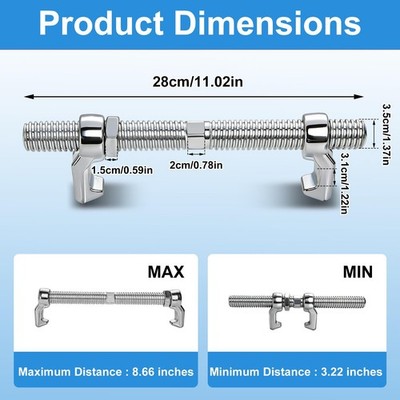 4Pack Shipping Container Bridge Fitting Clamp 280mm/380mm Galvanized Screw Clamp