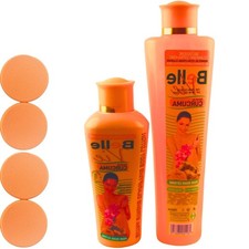 Belle Vie Curcuma Lightening Exfoliating Gel  Lotion Set With 4 Sponges 700ml