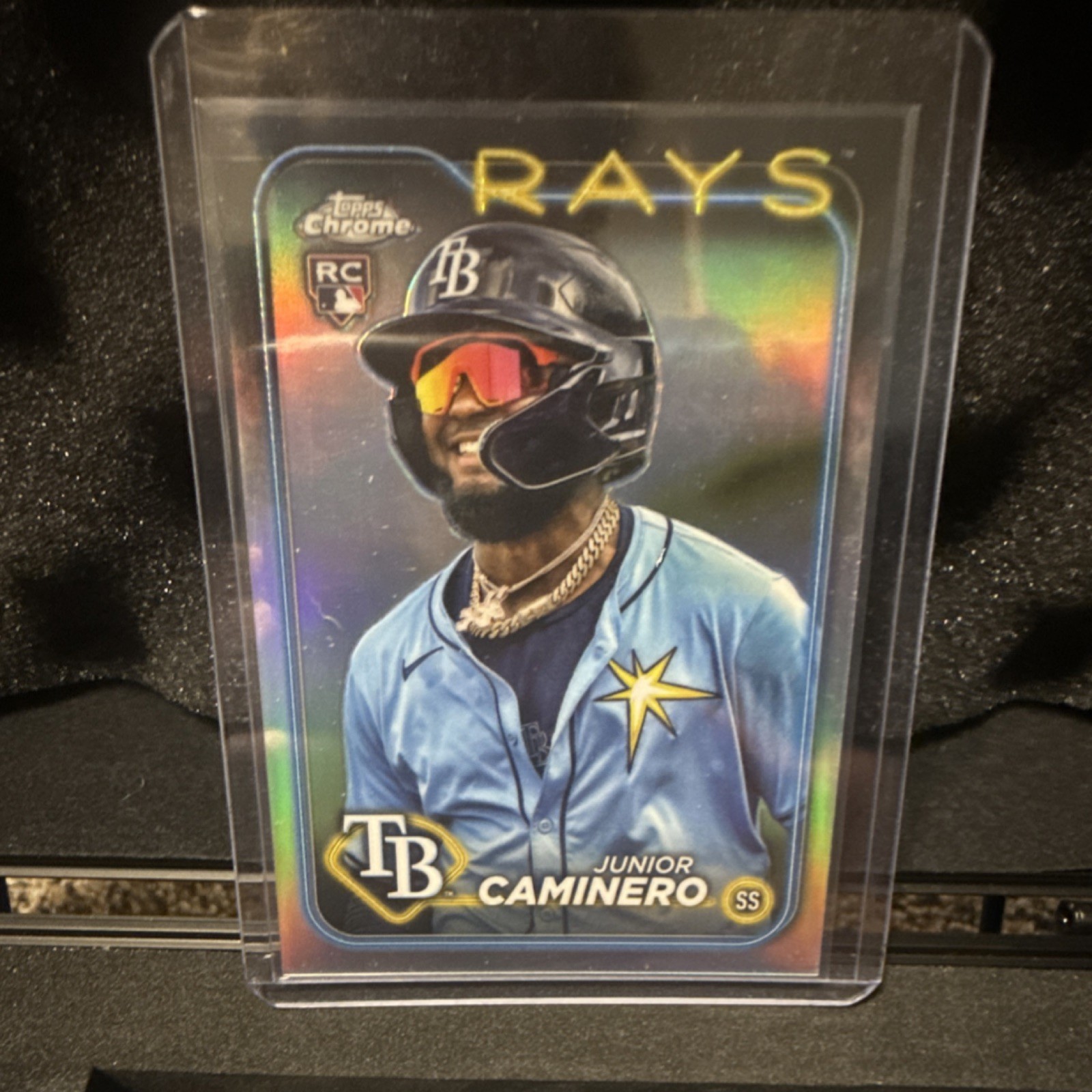 Topps 2024 Chrome Rookie Base Junior Caminero #213 Tampa Bay Rays variation sp  