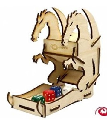 e-Raptor Dice Tower Dragon Wooden Small