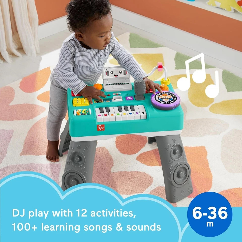 Fisher-Price Laugh & Learn Mix & Learn DJ Table Smart Stages Learning AU Free Sh - image 2 of 4