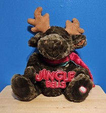 Vintage Dan Dee Plush Musical Christmas Moose
