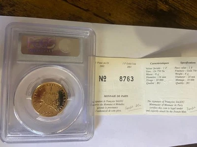 1 FRANC OR 2001 - Photo 1/2