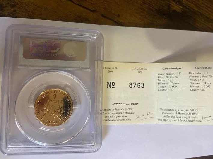 1 FRANC OR 2001 - Photo 1/2