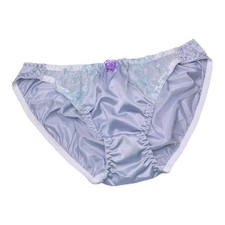 3XL Hip 40-43 Japan Bikini Shiny Slippery Victoria Lace Floral Embroidery Nylon