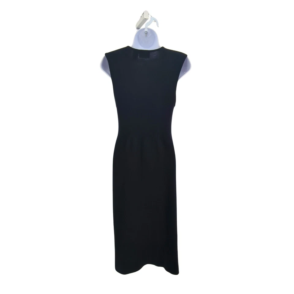 Vestido De Colección Vista Previa Para Mujer Mediano Azul Marino Maxi 100% Lana Merino Academia Tranquilo Lujo Foto 2 de 4